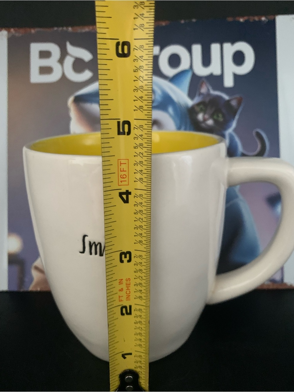 Pre Owned Rae Dunn Artisan Collection By Magenta Smile Script Coffee Tee Mug - Picture 10 of 11